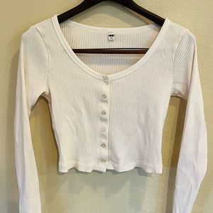 Button down cardigan  Cropped Long sleeve